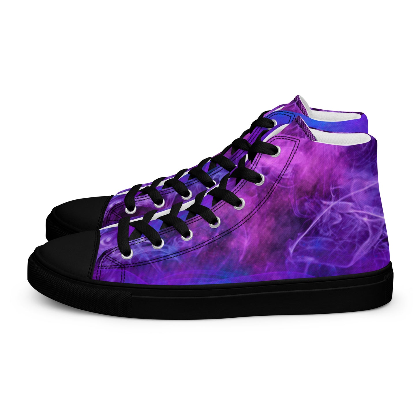 Purple galaxy-Women’s high top canvas shoes