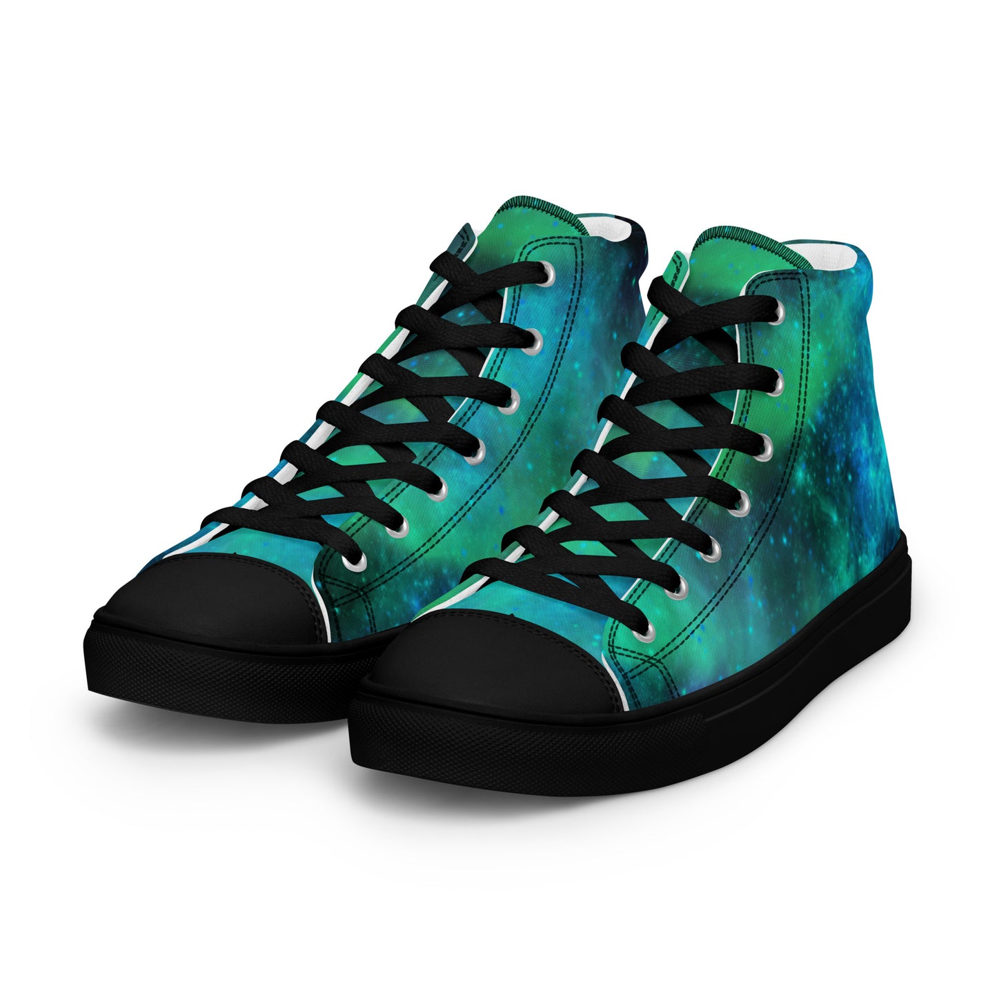 Northern Lights-Women’s high top canvas shoes