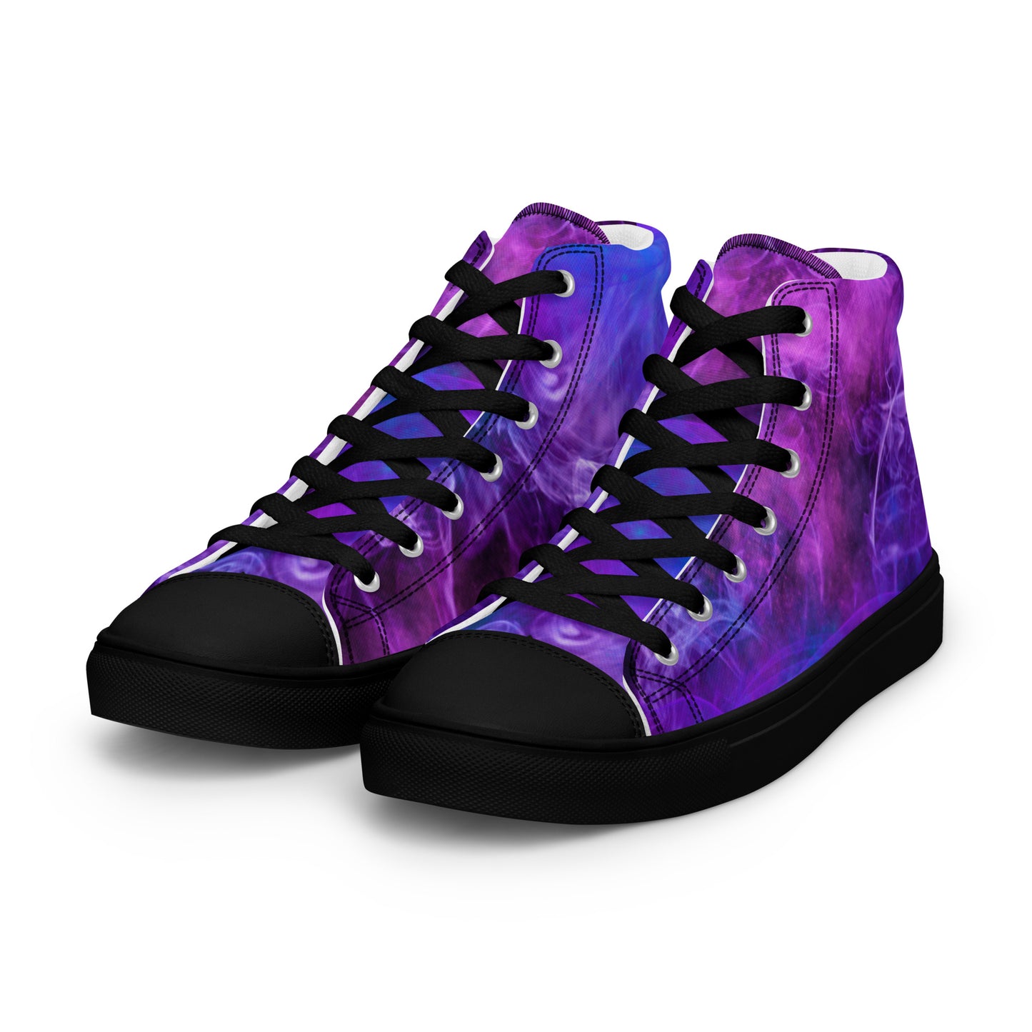 Purple galaxy-Women’s high top canvas shoes