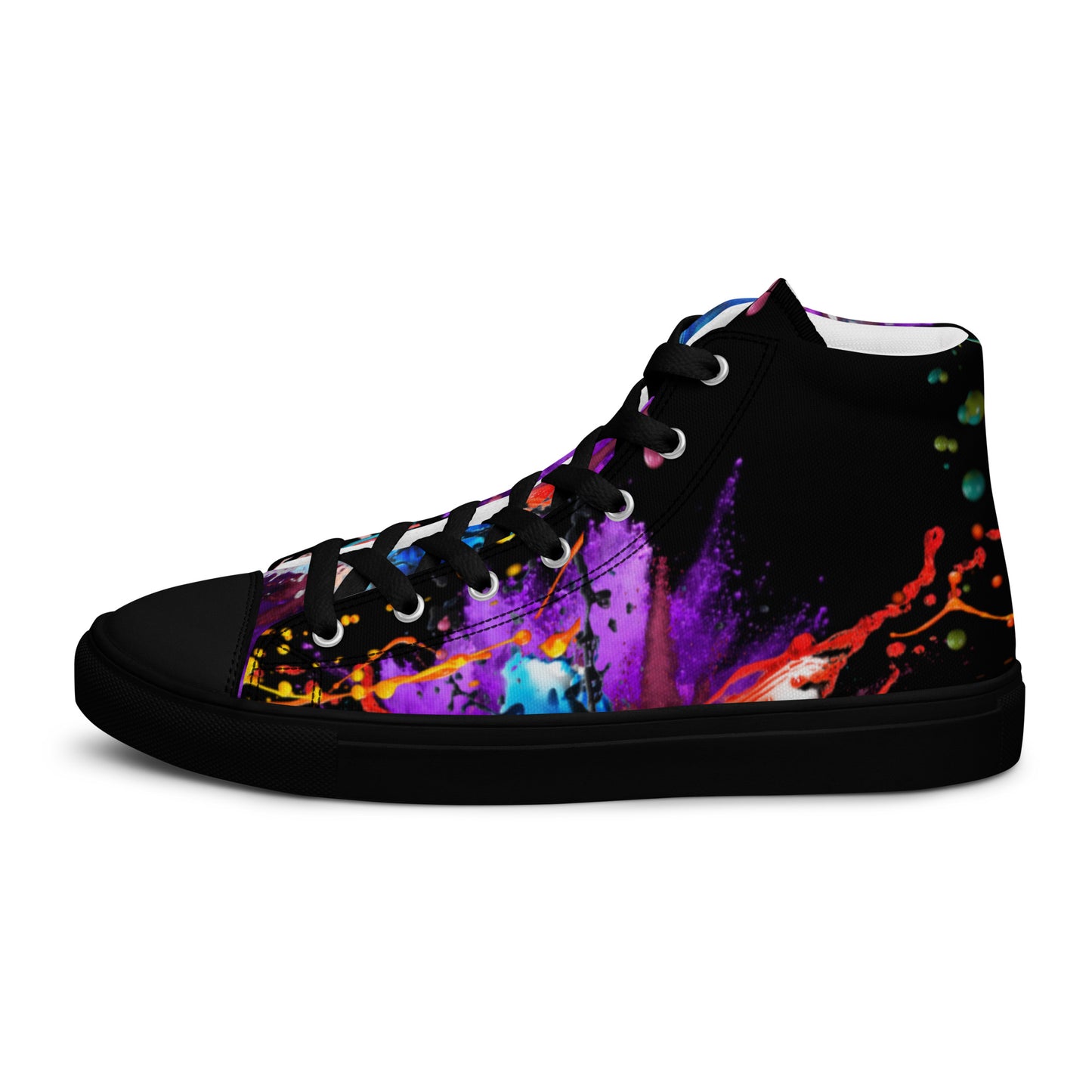 Color splash Graffiti-Women’s high top canvas shoes