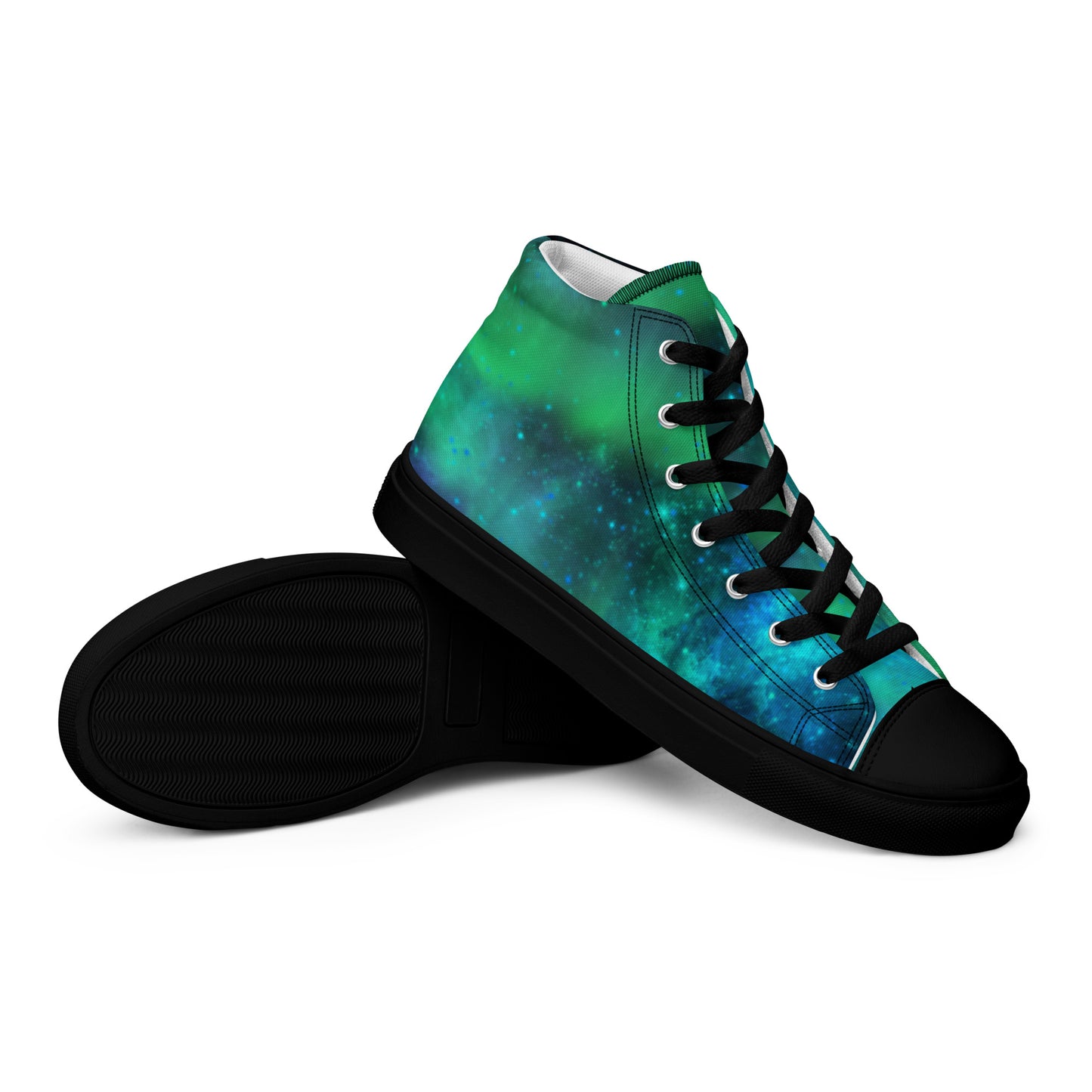 Northern Lights-Women’s high top canvas shoes