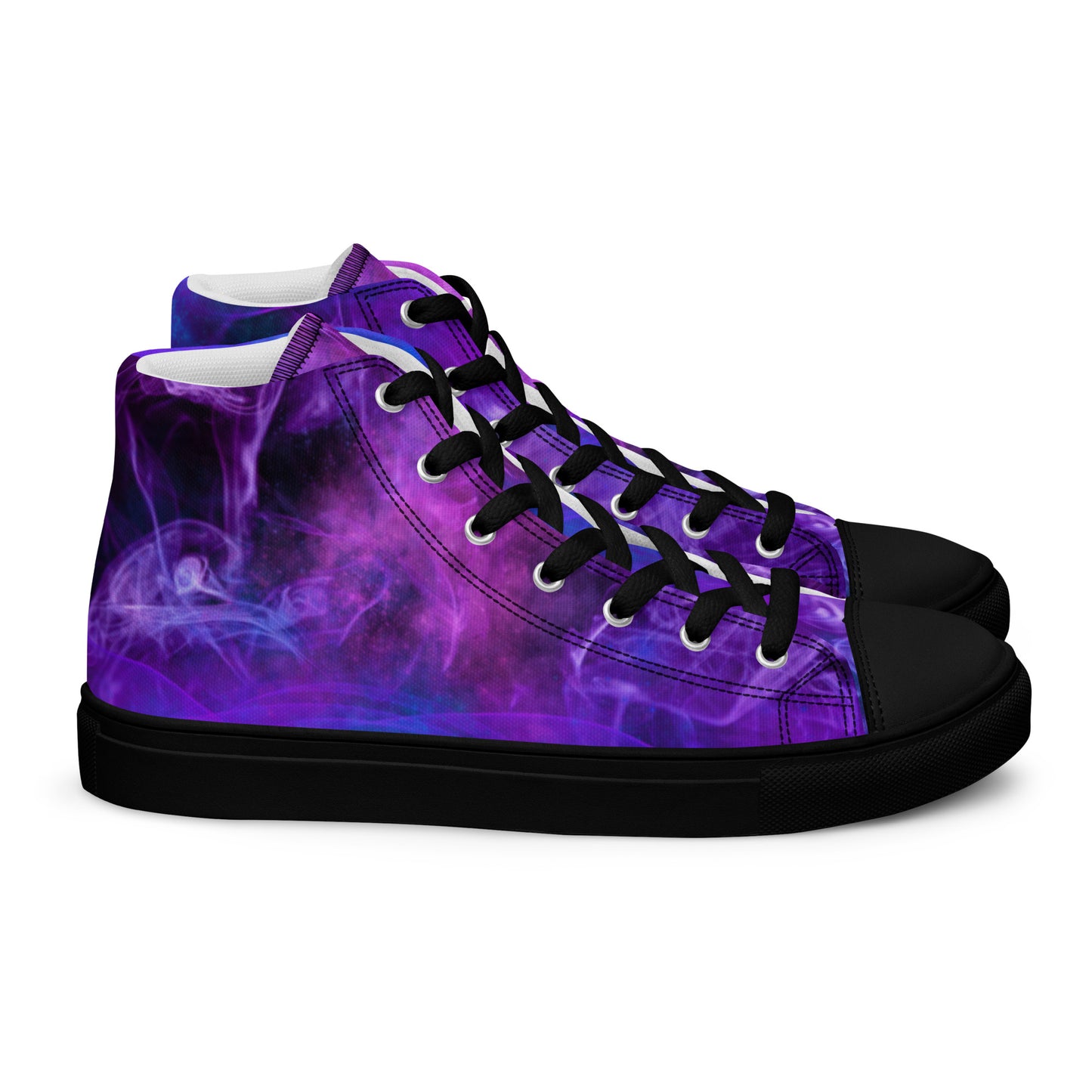 Purple galaxy-Women’s high top canvas shoes