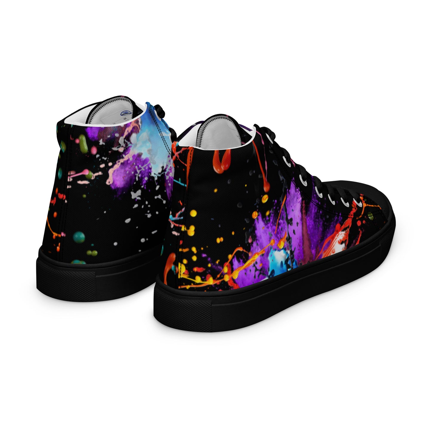 Color splash Graffiti-Women’s high top canvas shoes