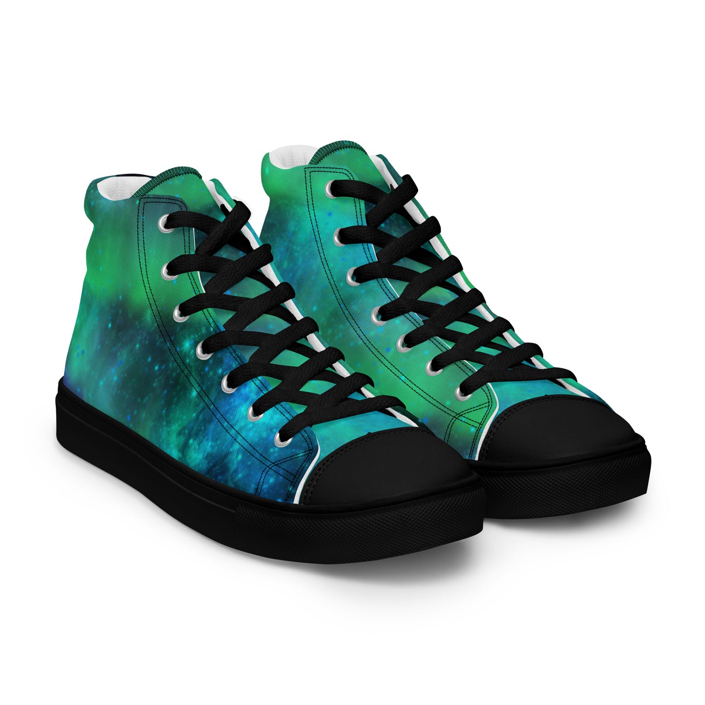 Northern Lights-Women’s high top canvas shoes