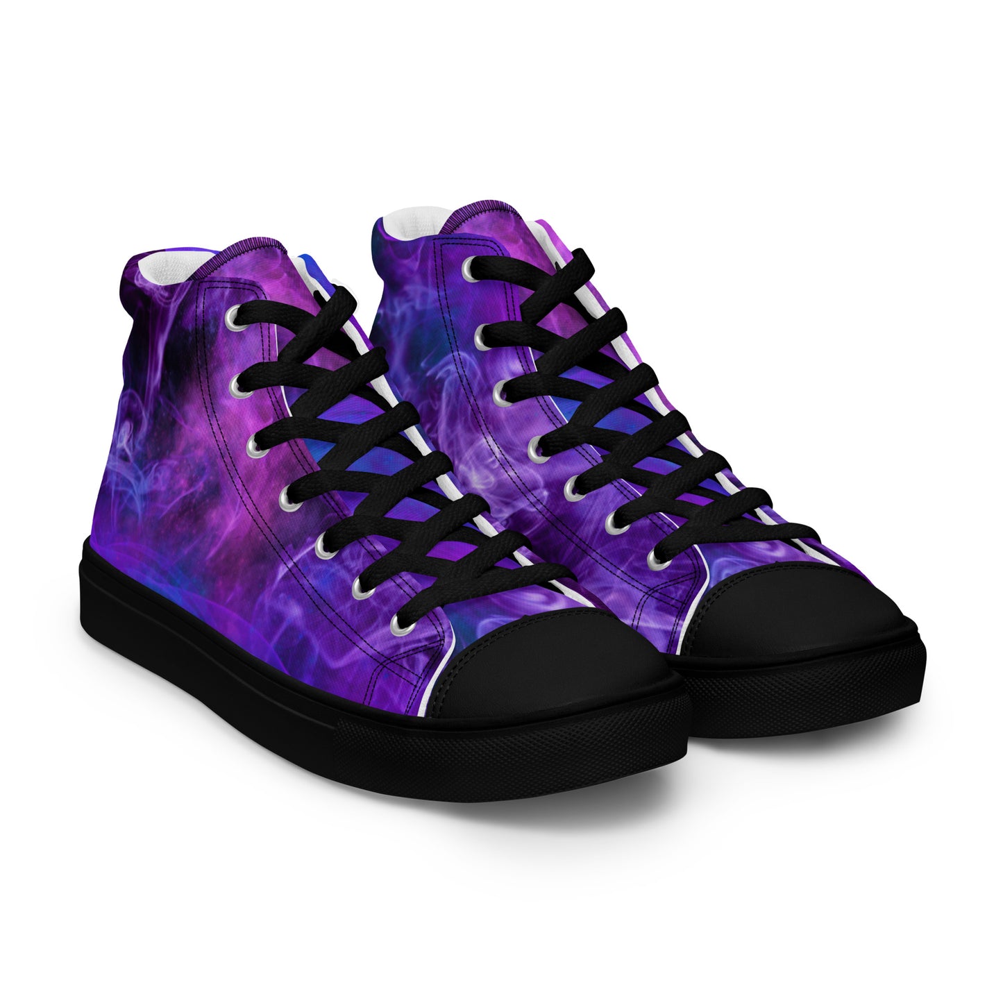 Purple galaxy-Women’s high top canvas shoes